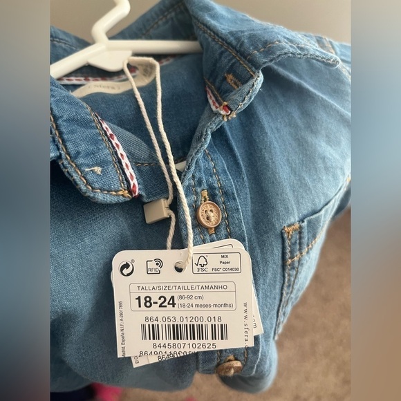 Sfera Denim shirt boys blue long sleeves cotton - Picture 13 of 13